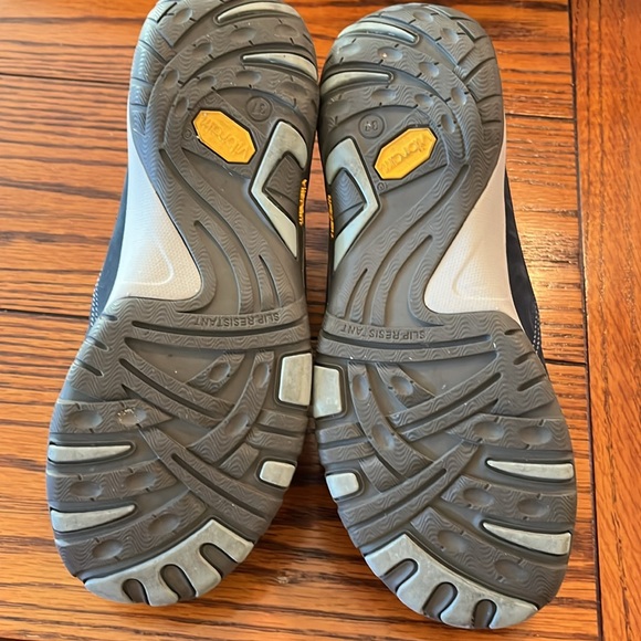 Dansko Patti Navy Leather Slip-On Clogs EUC - Picture 8 of 10